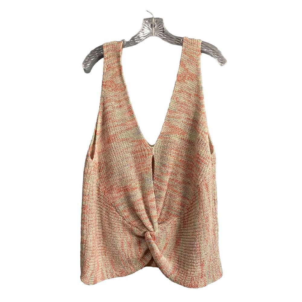 Jolie & Joy Women's Knit Pastel V-Neck Tank Crop Sweater NWOT‎